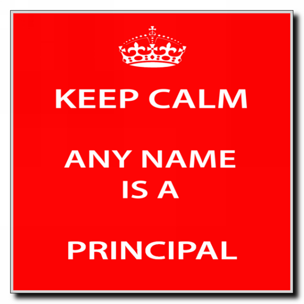 Principal Personalised Keep Calm Coaster