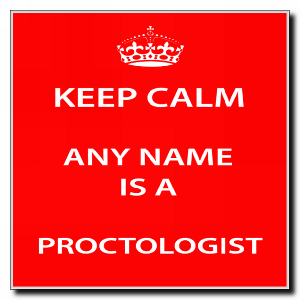 Proctologist Personalised Keep Calm Coaster