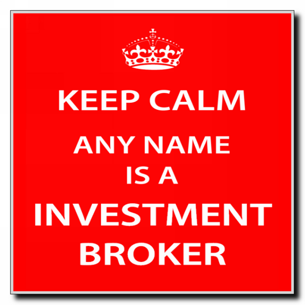 Investment Broker Personalised Keep Calm Coaster