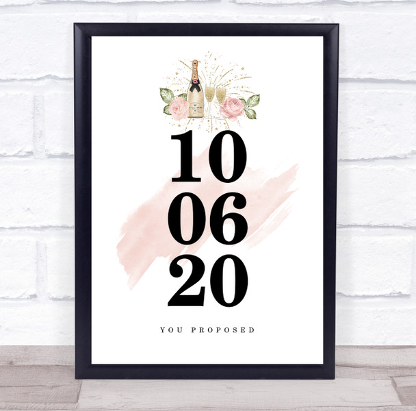 Champagne Celebration Any Date Any Event Personalised Wall Art Gift Print