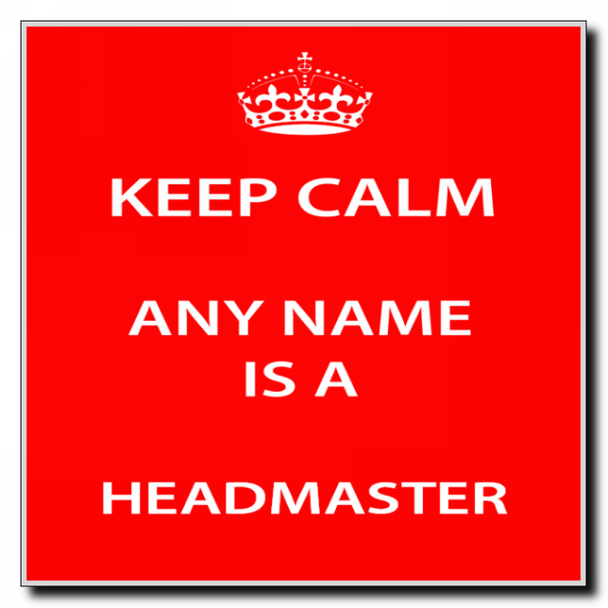 Headmaster Personalised Keep Calm Coaster