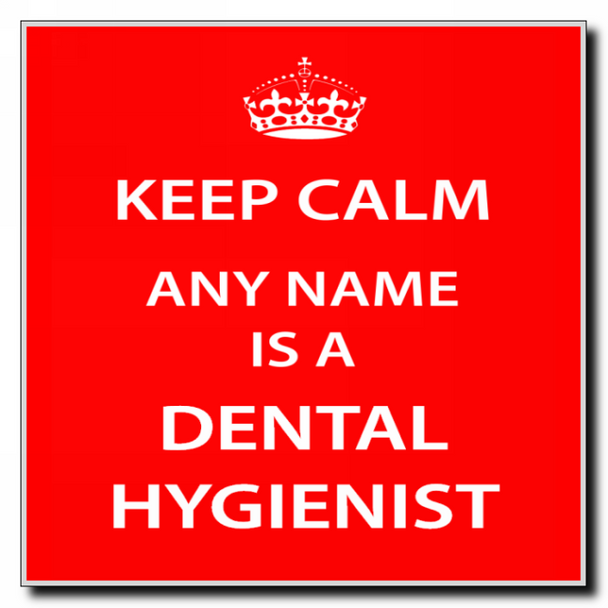 Dental Hygienist Personalised Keep Calm Coaster