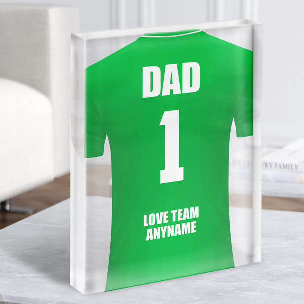 Personalised Football Shirt Print For Dad Acrylic Plaque – PersonalisedBee, Personalised Framed Football Shirts