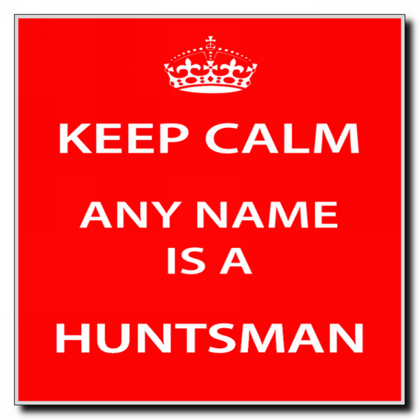 Huntsman Personalised Keep Calm Coaster