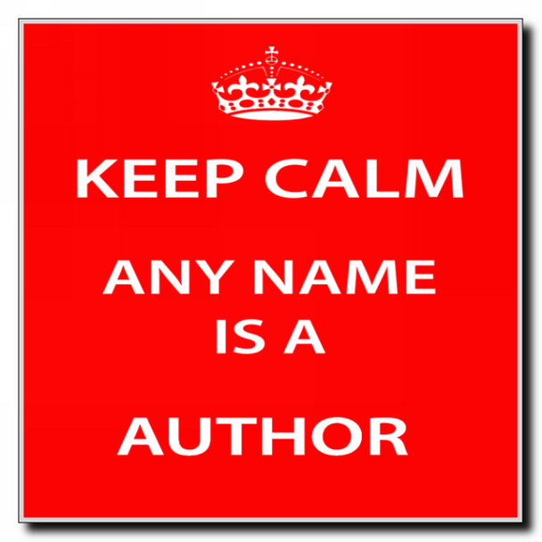 Author Personalised Keep Calm Coaster