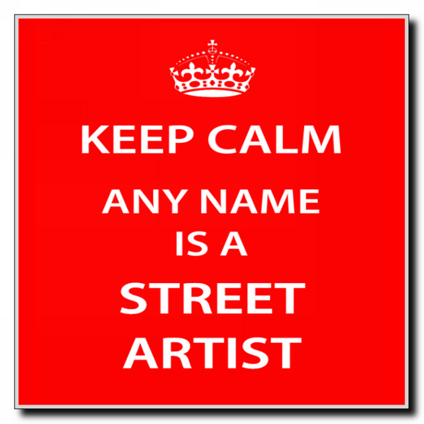 Street Artist Personalised Keep Calm Coaster