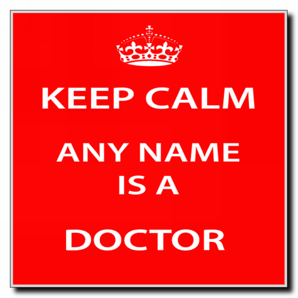 Doctor Personalised Keep Calm Coaster
