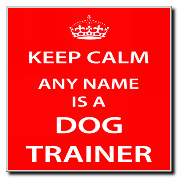 Dog Trainer Personalised Keep Calm Coaster