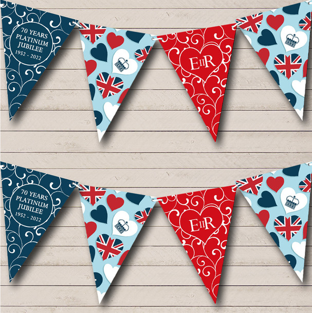 Great Britain 70 Years Platinum Jubilee Personalised Party Bunting