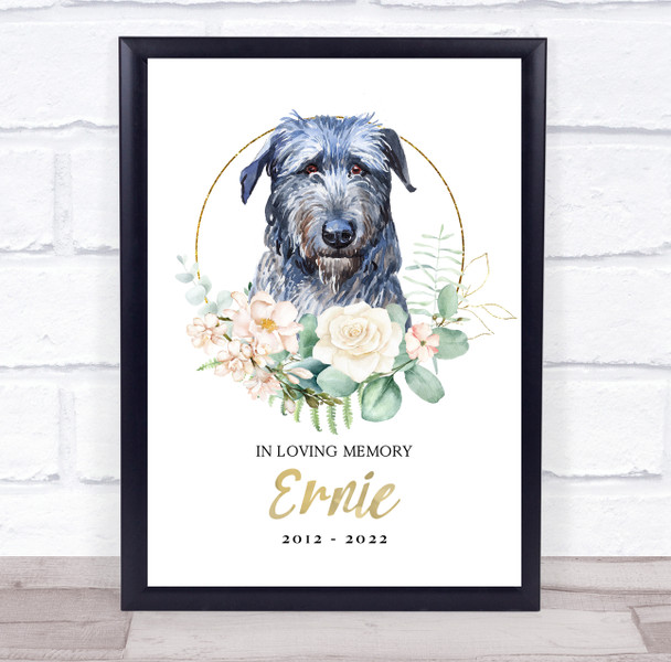 Dog Memorial In Loving Memory Style 12 Personalised Gift Print