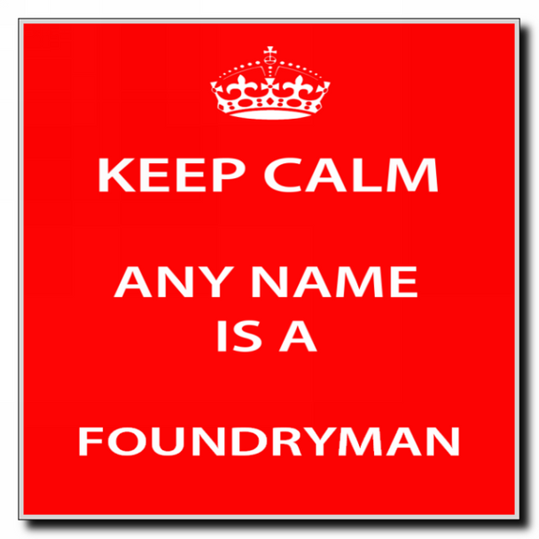 Foundryman Personalised Keep Calm Coaster