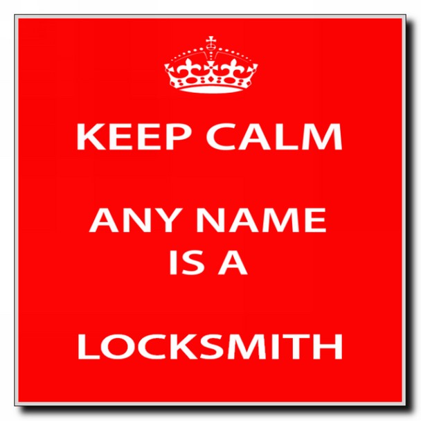 Locksmith Personalised Keep Calm Coaster