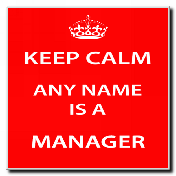 Manager Personalised Keep Calm Coaster