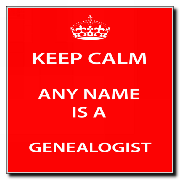 Genealogist Personalised Keep Calm Coaster