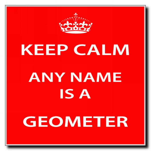 Geometer Personalised Keep Calm Coaster