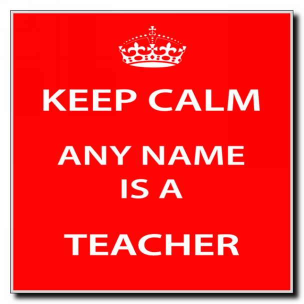 Teacher Personalised Keep Calm Coaster