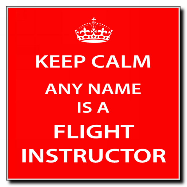 Flight Instructor Personalised Keep Calm Coaster