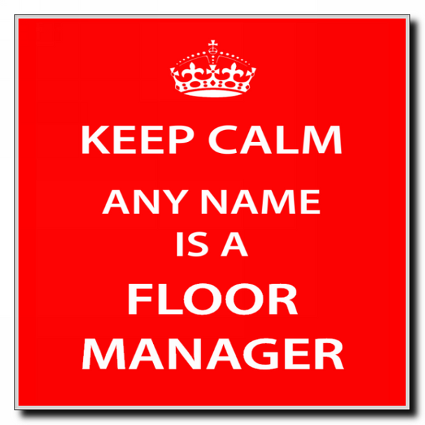 Floor Manager Personalised Keep Calm Coaster