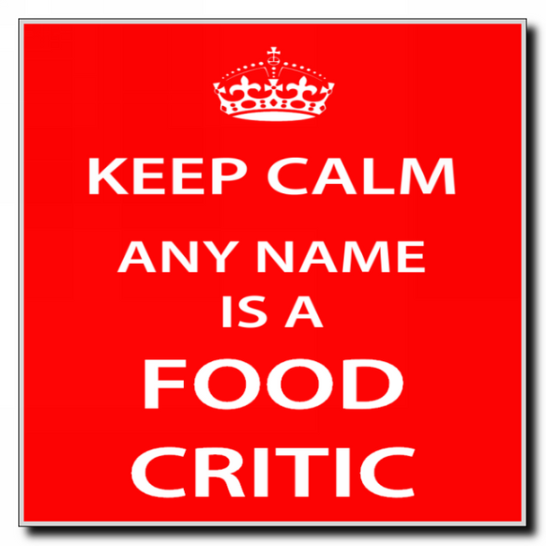 Food Critic Personalised Keep Calm Coaster