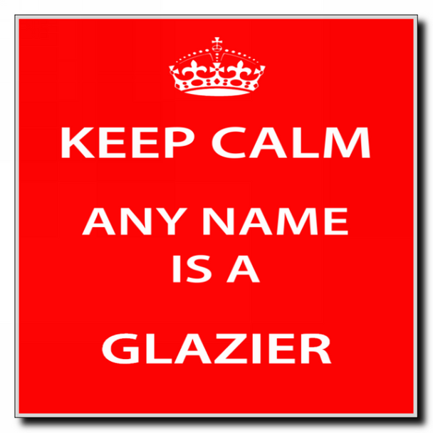 Glazier Personalised Keep Calm Coaster