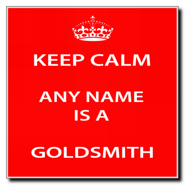 Goldsmith Personalised Keep Calm Coaster