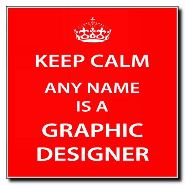 Graphic Designer Personalised Keep Calm Coaster