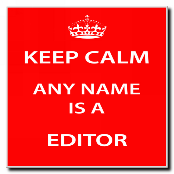 Editor Personalised Keep Calm Coaster