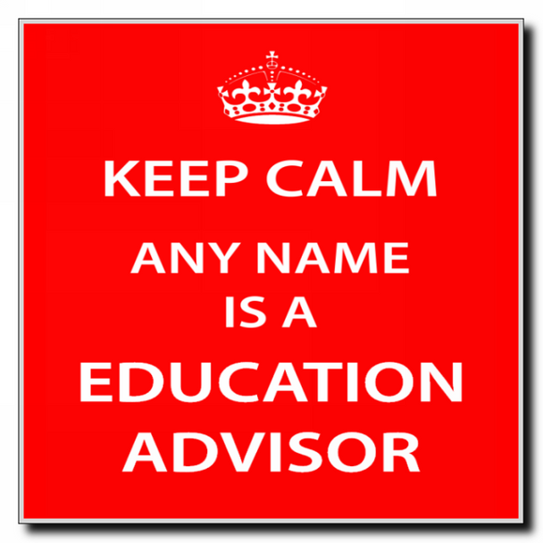 Education Advisor Personalised Keep Calm Coaster