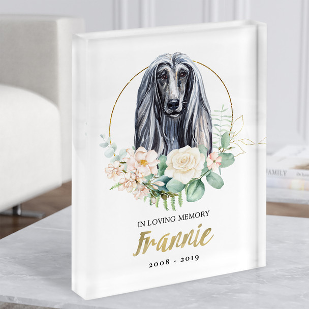 Dog Memorial In Loving Memory Style 10 Personalised Gift Acrylic Block