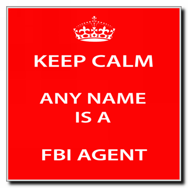 Fbi Agent Personalised Keep Calm Coaster