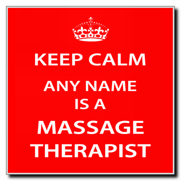 Massage Therapist Personalised Keep Calm Coaster