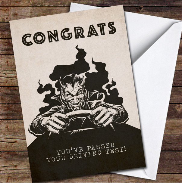 Devil Driver Passed Driving Test Personalised Card