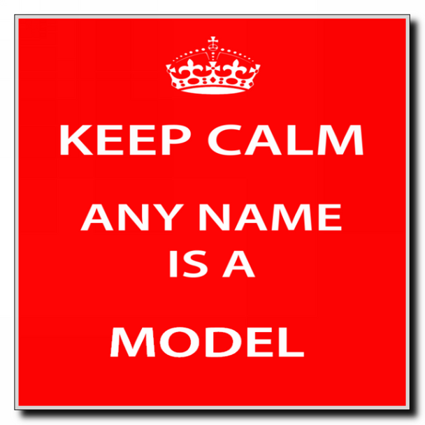 Model Personalised Keep Calm Coaster