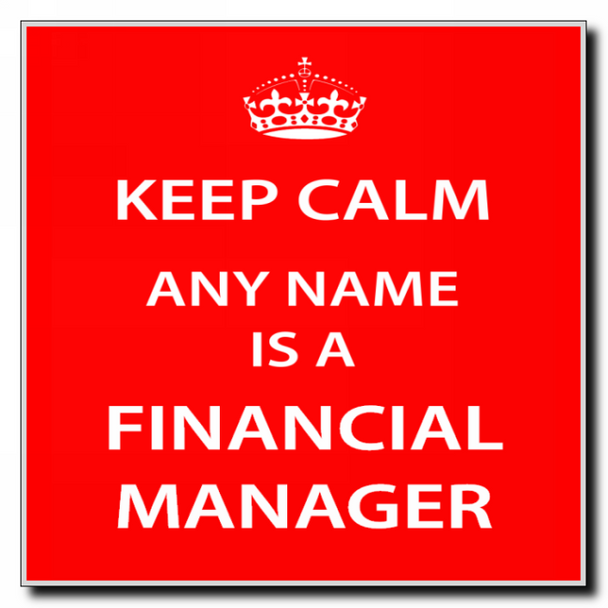 Financial Manager Personalised Keep Calm Coaster