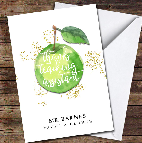 Thank You Packs A Crunch Teaching Assistant School Leavers Personalised Card