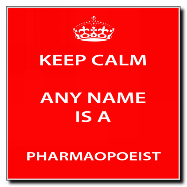 Pharmaopoeist Personalised Keep Calm Coaster