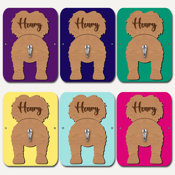 Toy Aussiedoodle Dog Lead Holder Leash Hanger Hook Any Colour Personalised Gift