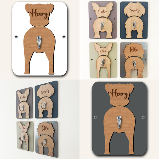 Irish Terrier Dog Lead Holder Leash Hanger Hook Any Colour Personalised Gift