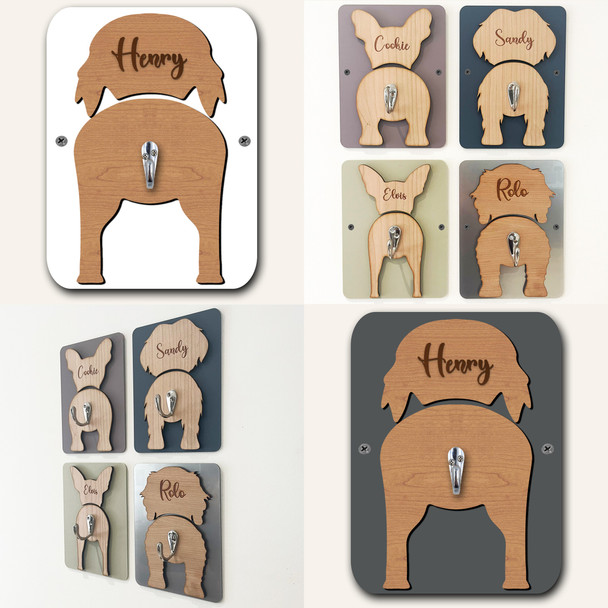 Japanese Chin Dog Lead Holder Leash Hanger Hook Any Colour Personalised Gift Japanese Chin Dog Lead Holder Leash Hanger Hook Any Colour Personalised Gift