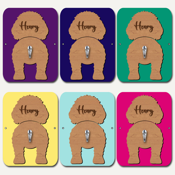 Aussiedoodle Dog Lead Holder Leash Hanger Hook Any Colour Personalised Gift