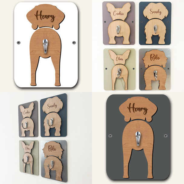 Weimaraner Dog Lead Holder Leash Hanger Hook Any Colour Personalised Gift