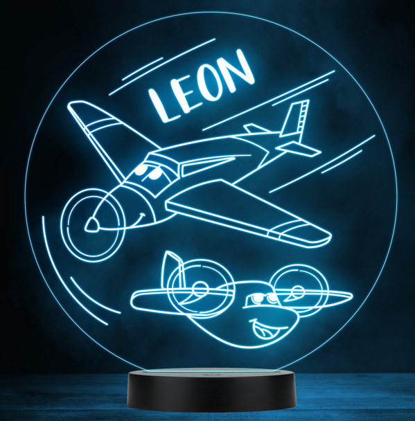 Plane Flying Aeroplane Personalised Gift Colour Changing LED Lamp Night Light
