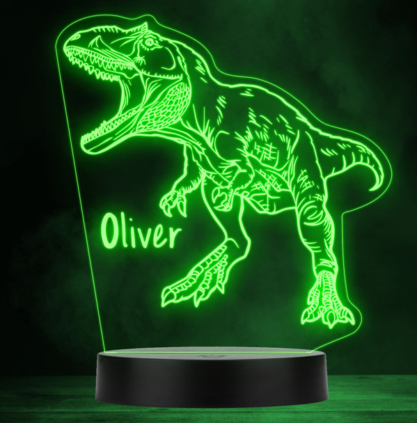 T-Rex Dinosaur Kids Personalised Gift Colour Changing LED Lamp Night Light