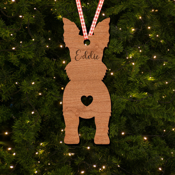 Standard Schnauzer raising ear Dog Bauble Ornament Christmas Tree Decoration