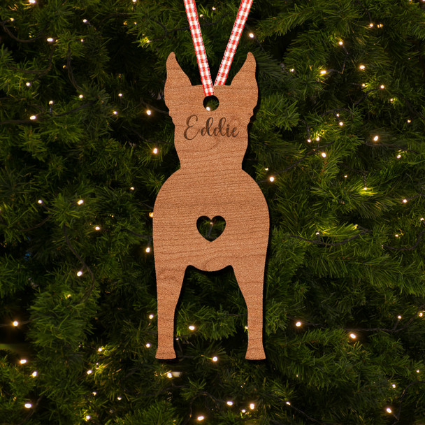 Great Dane Cropped Ears Dog Bauble Ornament Christmas Tree Decoration