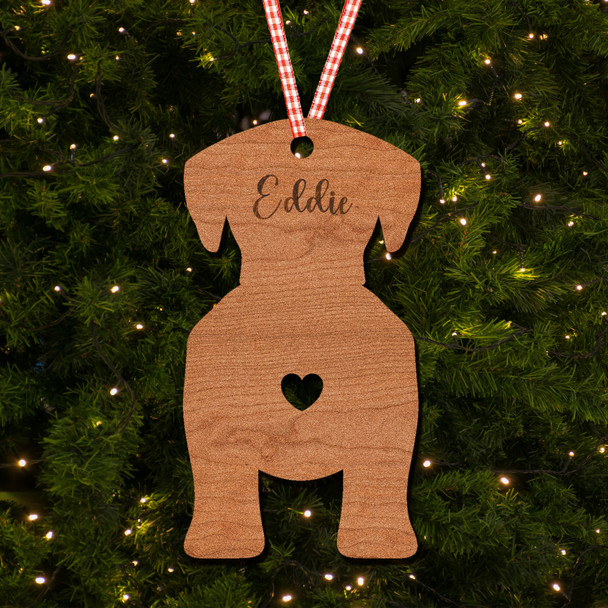 Flat Coated Retriever Dog Bauble Ornament Personalised Christmas Tree Decoration