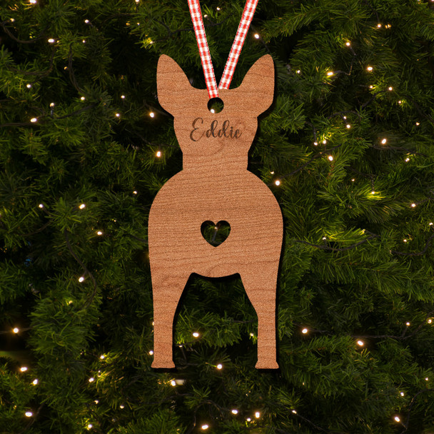 Ibizan Hounds Dog Bauble Dog Bum Ornament Personalised Christmas Tree Decoration
