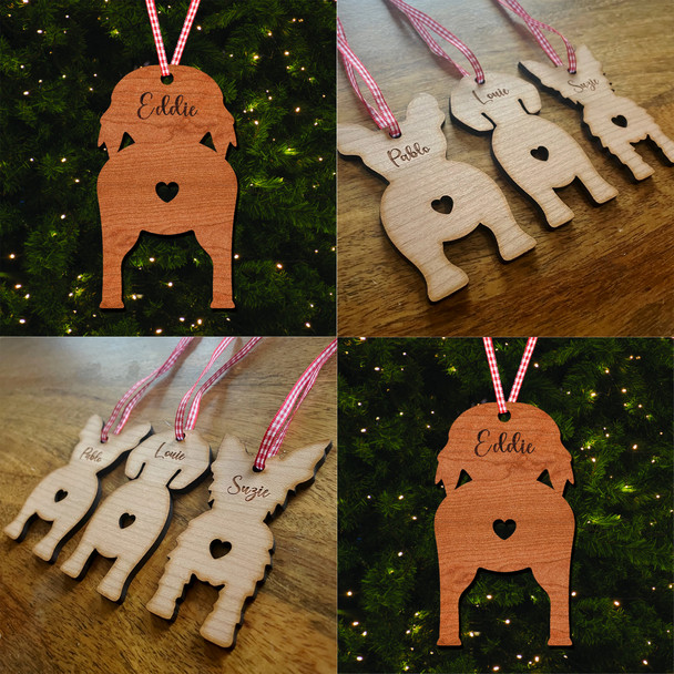 Japanese Chin Dog Bauble Dog Bum Ornament Personalised Christmas Tree Decoration