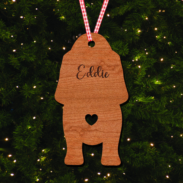 Basset Hound Dog Bauble Dog Bum Ornament Personalised Christmas Tree Decoration