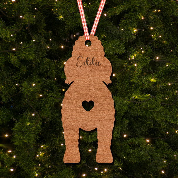 Bedlington Terrier Dog Bauble Ornament Personalised Christmas Tree Decoration